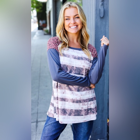 NWT Haptics ANIMAL STRIPE DESIGN TOP - Picture 1 of 3